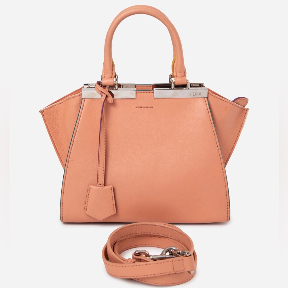 Fendi Pink Leather Mini 3Jours Bag With Strap
